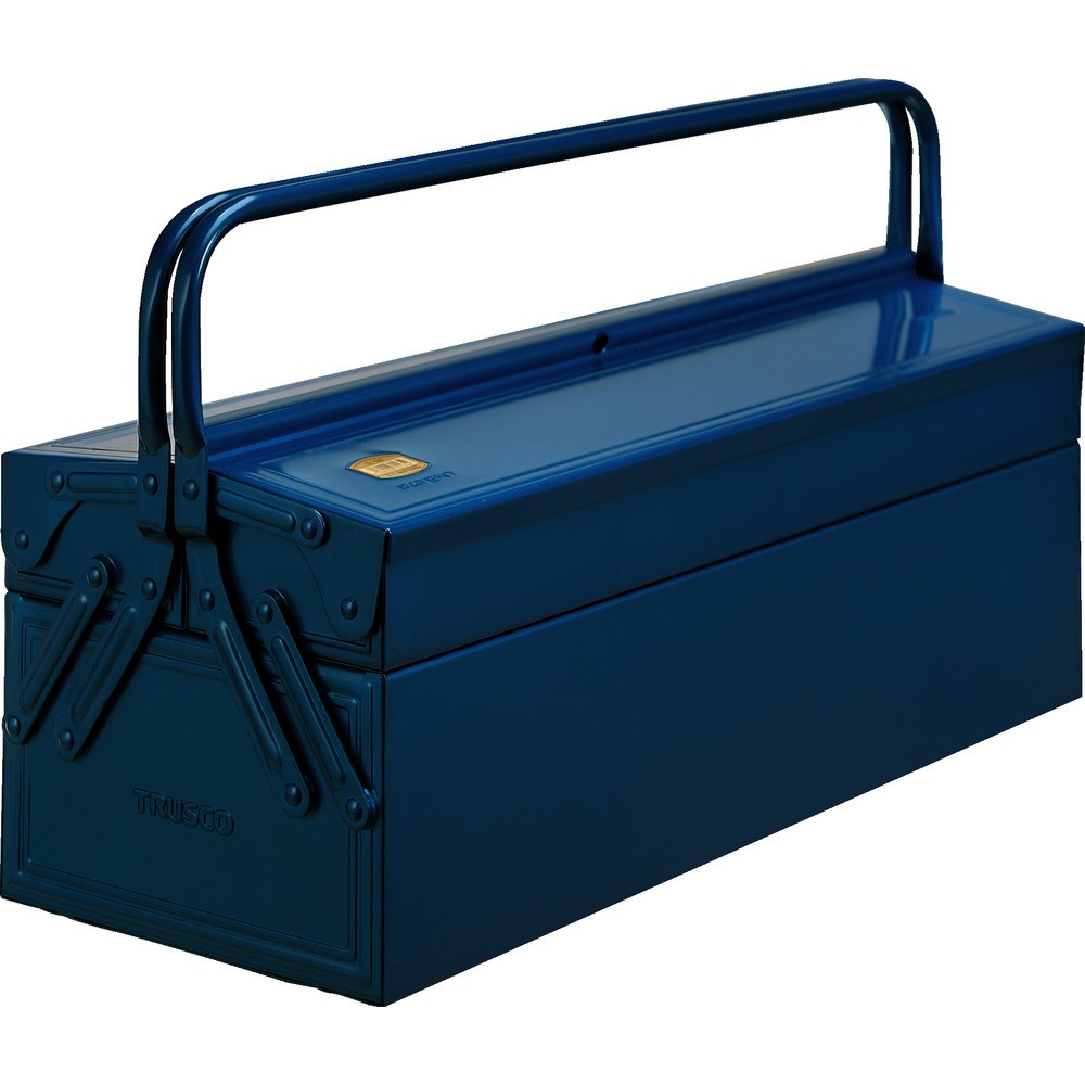 【製造業者直送T】 ＴＲＵＳＣＯ ２段式手道具箱 ６００Ｘ２２０Ｘ３０５ 青み GL-600-B