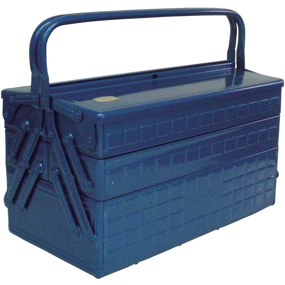 【製造業者直送T】 ＴＲＵＳＣＯ ３段式手道具箱 ４１２Ｘ２２０Ｘ３４３ 青色 GT-410-B