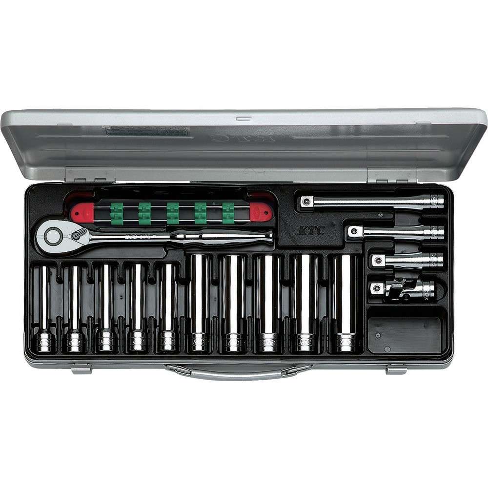【製造会社直送T】 ＫＴＣ １２．７ｓｑ．ディープソケットレンチセット［１５点］ 結核症4L10X