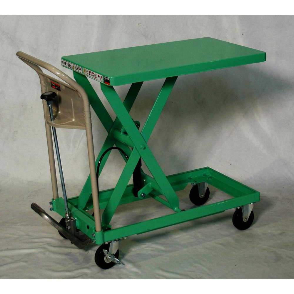 【製造会社直送T】 ＴＲＵＳＣＯ ハンドリフター １５０ｋｇ ４００Ｘ７２０ 緑であること HLFA-S150G