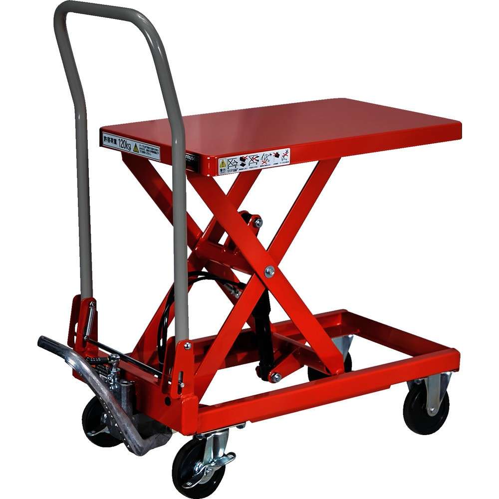【製造会社直送T】 ＴＲＵＳＣＯ ハンドリフター １２０ｋｇ 折りたたみ式３５０Ｘ５７０ HLFA-S120