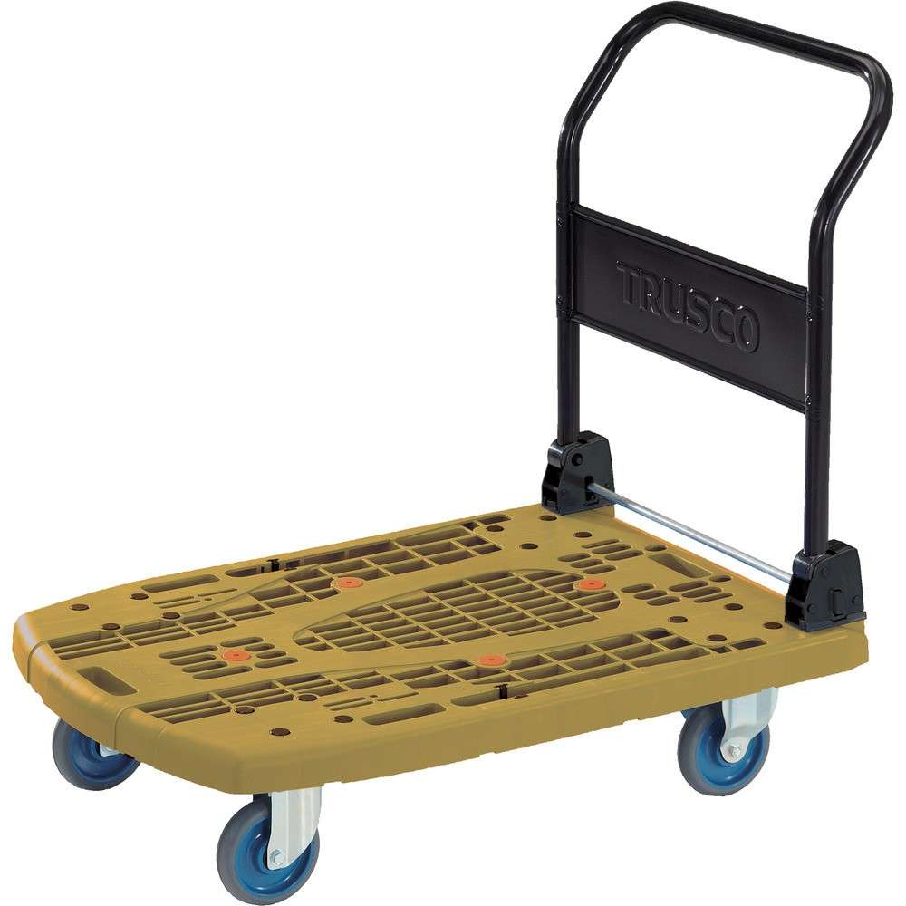 【製造会社直送T】 ＴＲＵＳＣＯ 脂手押し車 カルティオビッグ 折畳 ９００Ｘ６２０ ストッパー付 オリーブ MPK906-OG-S