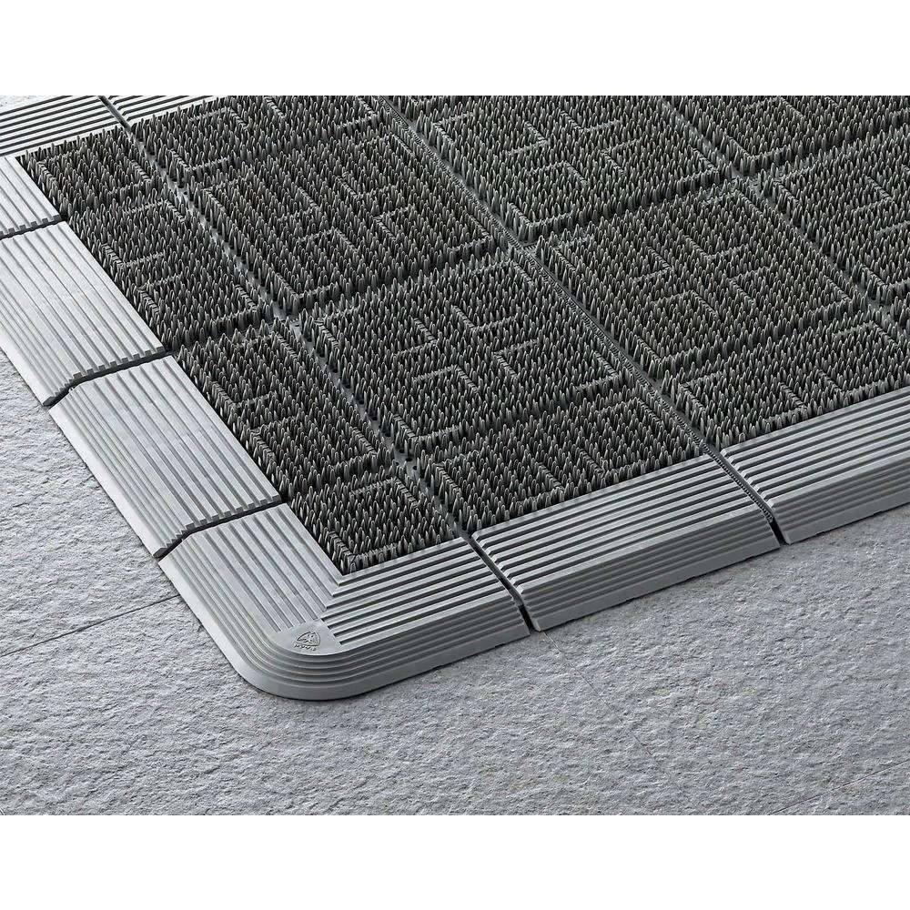 【製造会社直送T】 兀鷹 エバック 室外用引っ敷き クロスハードマット ＃６ ６００粍×９００粍 F-112-6  GY