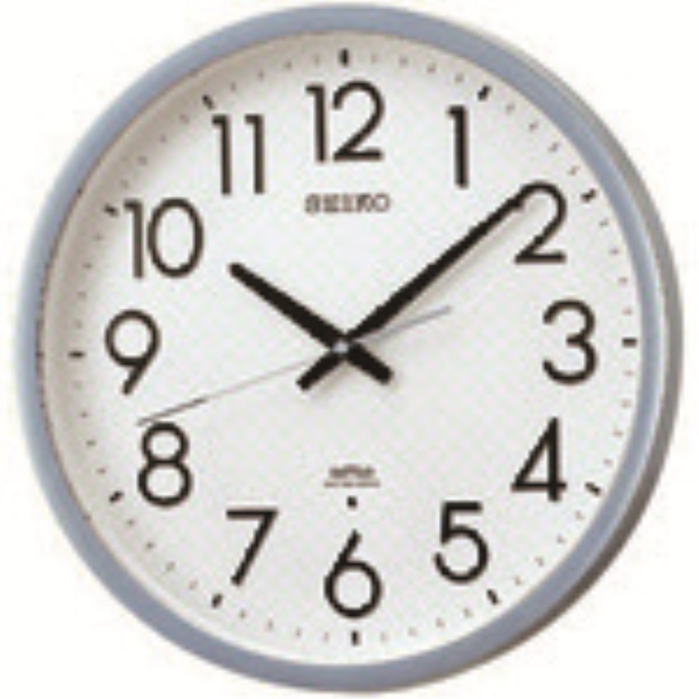 【製造業者直送T】 ＳＥＩＫＯ 電磁波掛け時計 差しわたし３９０×５２ Ｐ枠 しろがね色半光輝 KS265S