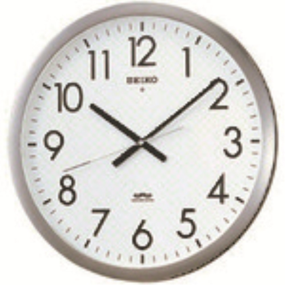 【製造会社直送T】 ＳＥＩＫＯ 電磁波掛け時計 差しわたし４２１×４８ 金属元素枠 KS266S