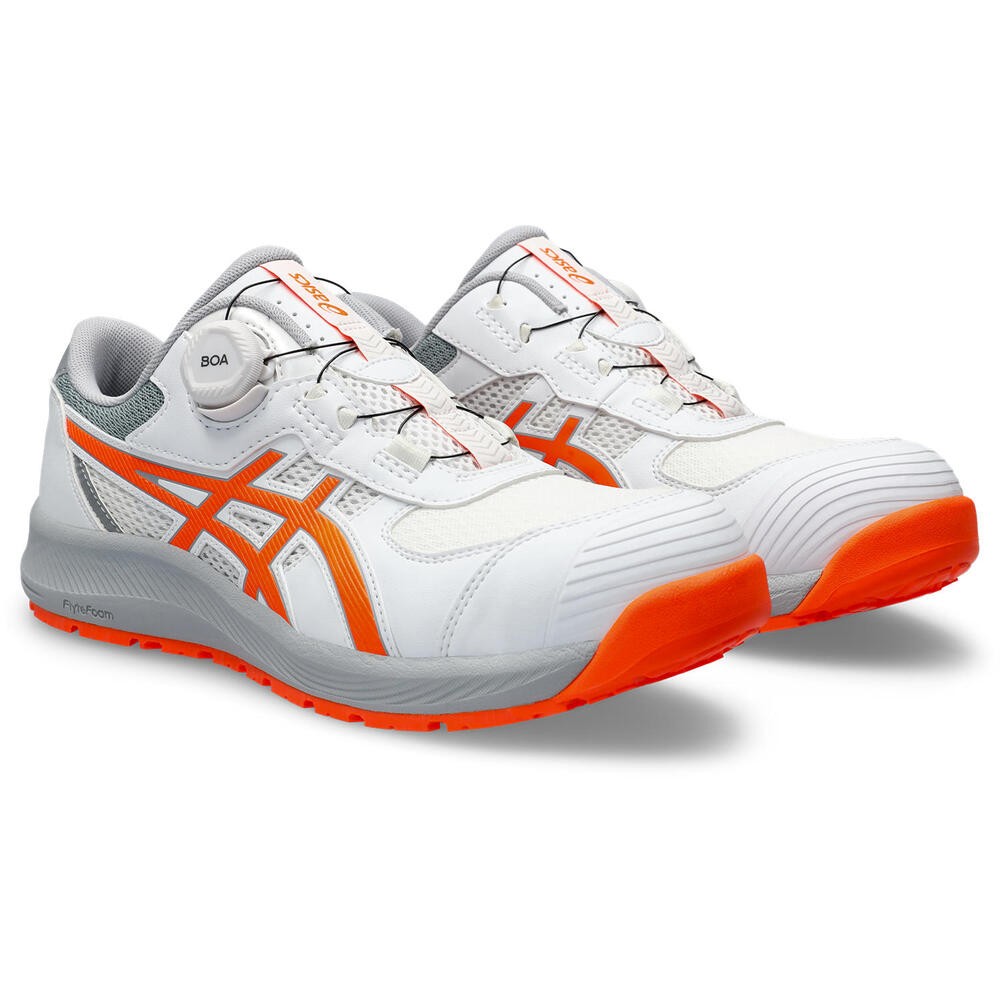 【製造業者直送T】 ＡＳＩＣＳ ウィンジョブ ＣＰ２１９ ＢＯＡ 白いこと／ショッキングオレンジ ２５．０ｃｍ 1273A092.100-25.0