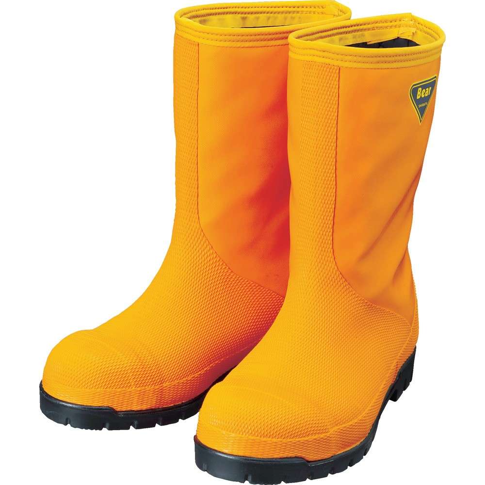 【製造業者直送T】 ＳＨＩＢＡＴＡ 電気冷蔵庫用長靴－４０℃ ＮＲ０３１ ２７．０ オレンジ色 NR031-27.0