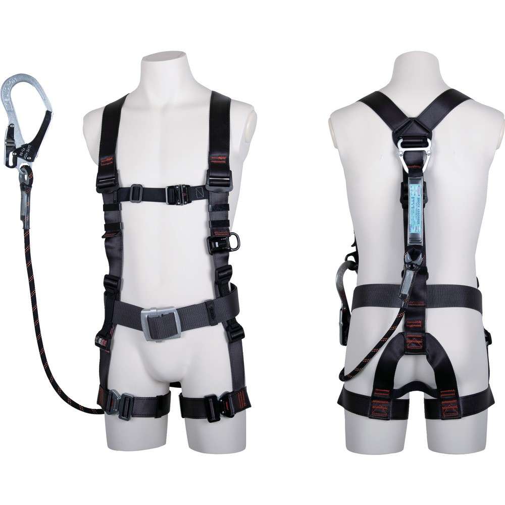 【製造業者直送T】 ＴＳＵＹＯＲＯＮ 飛燕馬具 胴胴締め付き添い人 シングルランヤード付き添い人 Ｇ金モール（黒） うす暗い薄墨色 Ｌ大きさ TH-506-GB99-OT-DG-L-R26-BX