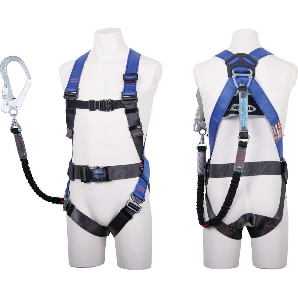 【製造業者直送T】 ＴＳＵＹＯＲＯＮ 中核グループ馬具 胴胴締め付き添い人 シングルランヤード付き添い人 伸縮式ノビロン（ＢＫ） パープル Ｍ大きさ TH-502-NV93SV-OT-P-M-R23-BX