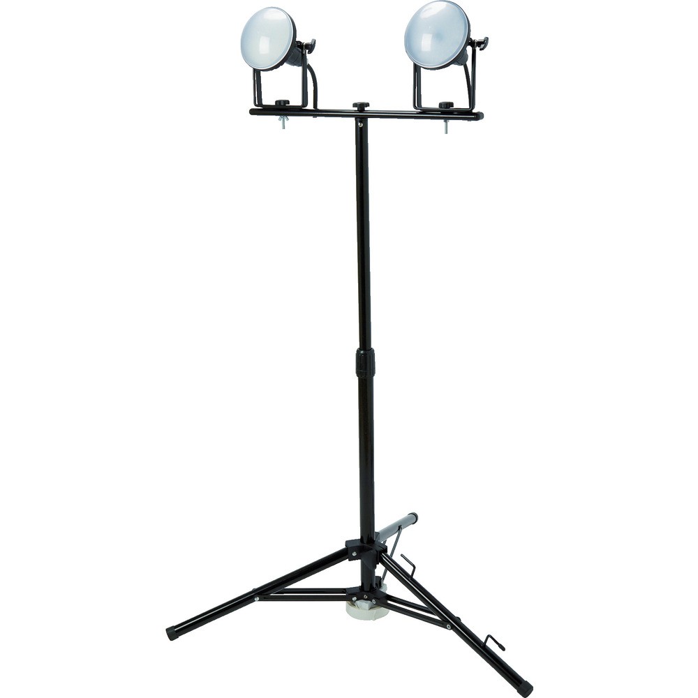 【製造会社直送T】 ＴＲＵＳＣＯ ＬＥＤ写真用照明 ＤＥＬＫＵＲＯ 三脚架手合い ２灯 ２０Ｗ ５ｍ 地びた付 ２芯３芯両用手合い RTLE-205EP-SK2
