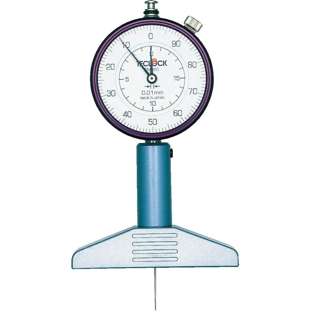 ＴＥＣＬＯＣＫ　ダイヤルデプスゲージ　測定範囲０～２０ｍｍ　DM-220｜ものづくり本舗 店