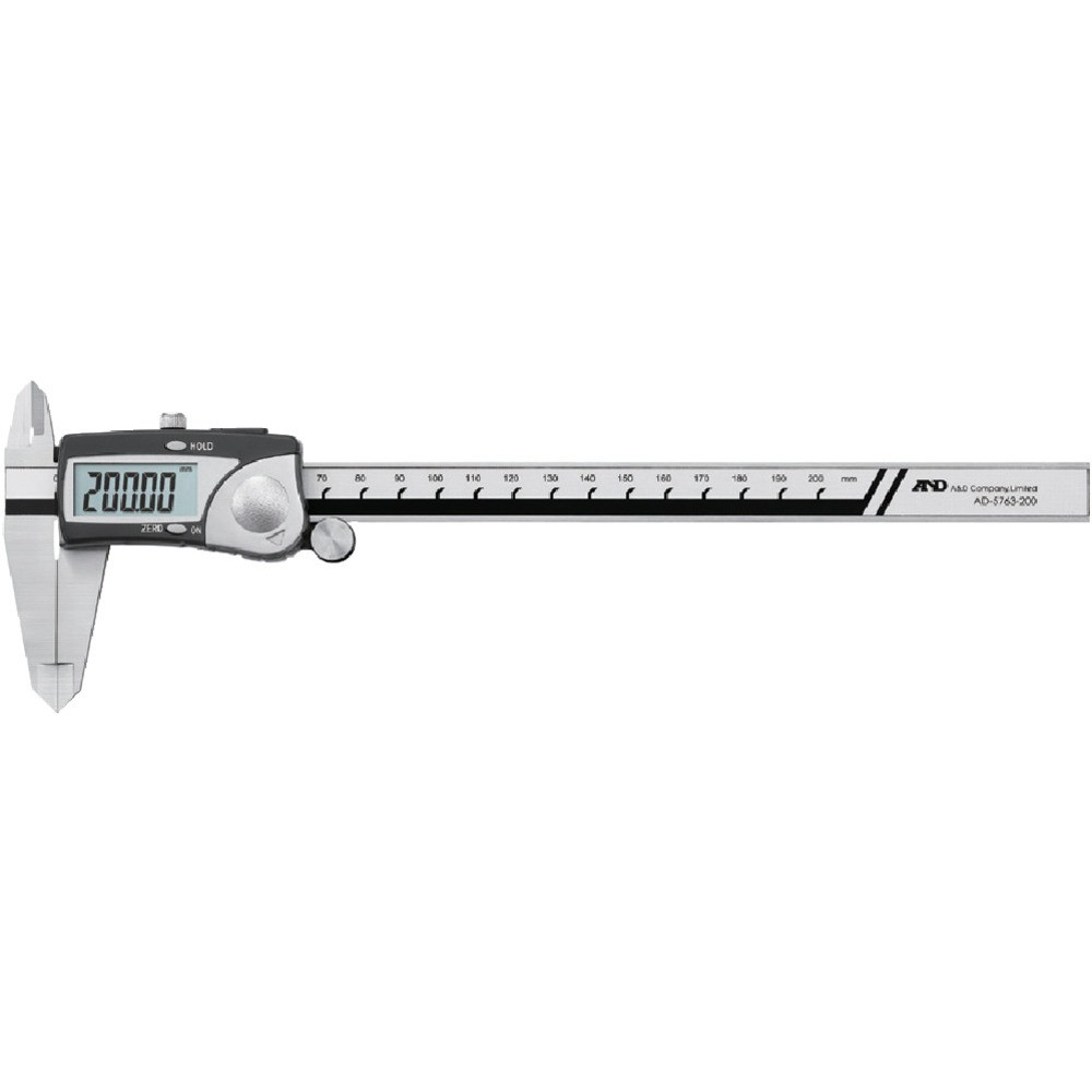 A&D 防滴ステンレスデジタルノギス 200mm AD5763-200|ものづくり本舗 店