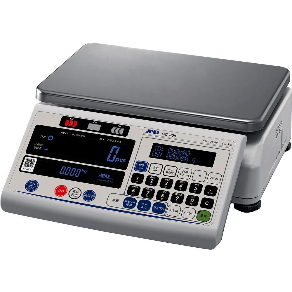 A&D 個数計 GC−30K ひょう量30kg×計数可能最小単重1/0.05g GC-30K|ものづくり本舗 店