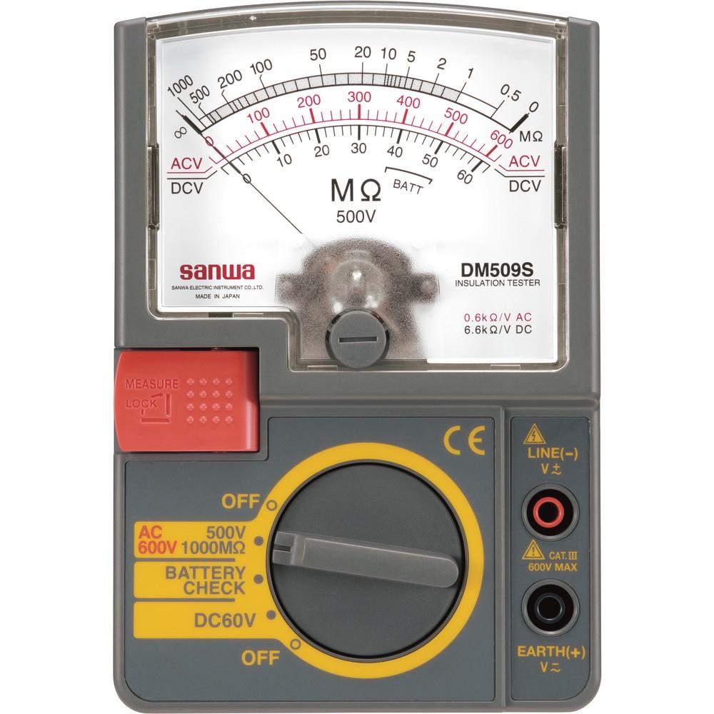 ＳＡＮＷＡ　アナログ絶縁抵抗計　DM509S｜ものづくり本舗 店