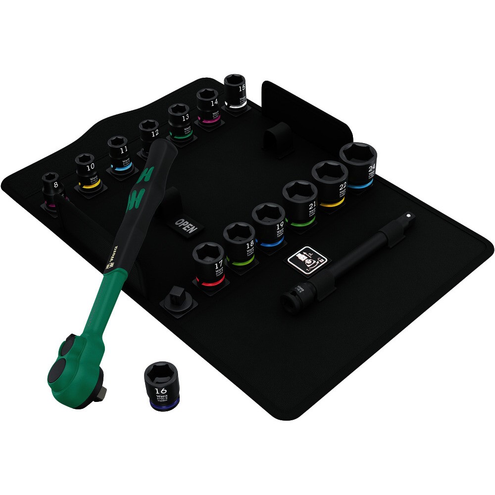 Ｗｅｒａ　８１００ＳＢ　１２　サイクロップ　コンフォートラチェットセット　反転レバー、　９．５ミリ、　ミリサイズ　005530｜ものづくり本舗 店