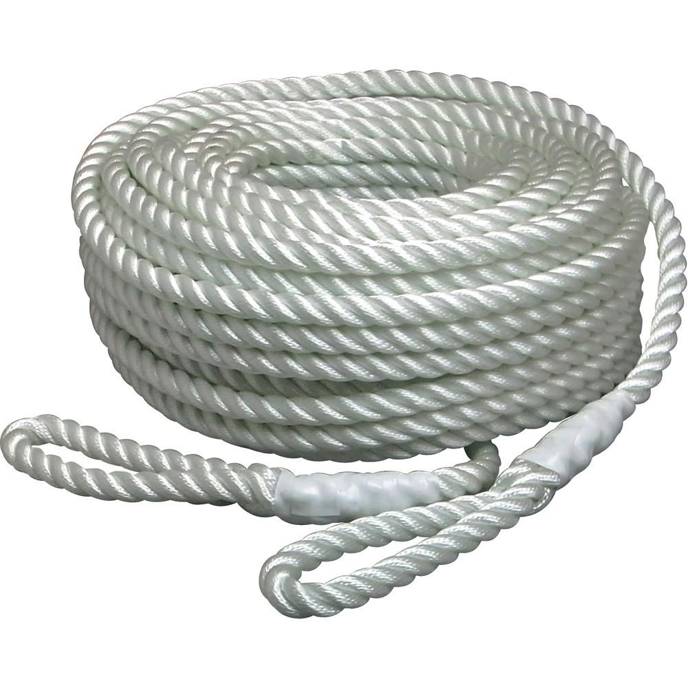【製造業者直送T】 まつうら 電動轆轤用ナイロン縄索（３打ち） ９粍Φ×５０ｍ 両端目玉産業 NR-3STRAND-9-50