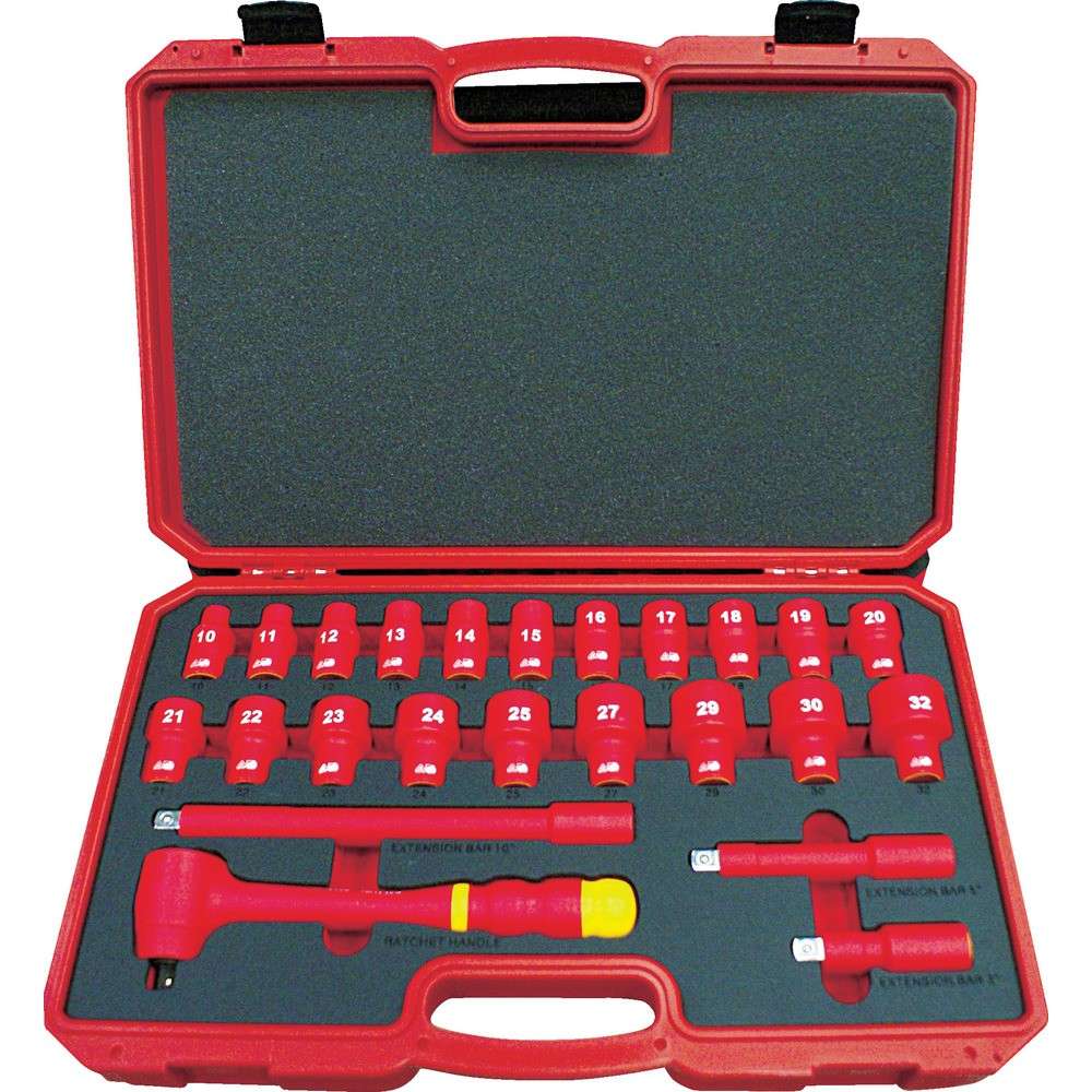 ＴＲＵＳＣＯ　絶縁ソケットレンチセット（６角タイプ）差込角１２．７ｍｍ　TZSW4-24S｜ものづくり本舗 店