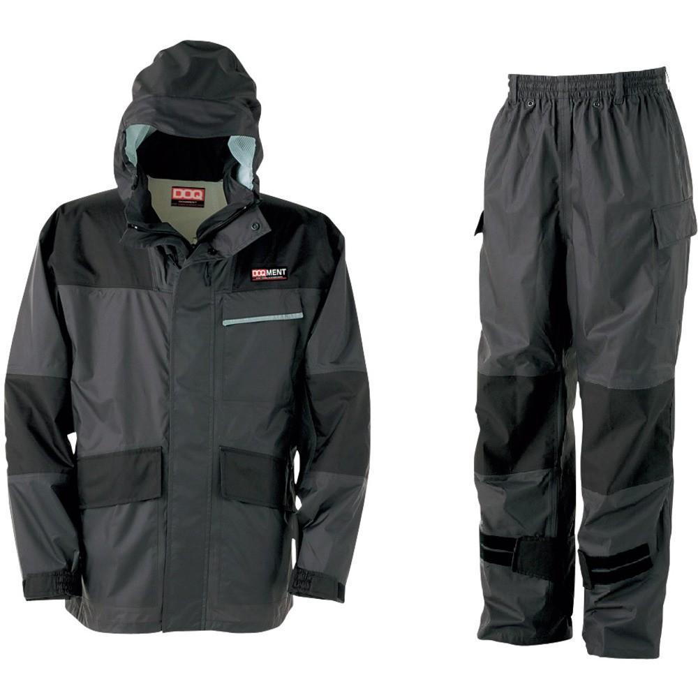 【製造業者直送T】 カジメイク ＫＭ－００１ 御役目雨合羽 濃灰色 Ｌ KM-001-74-L