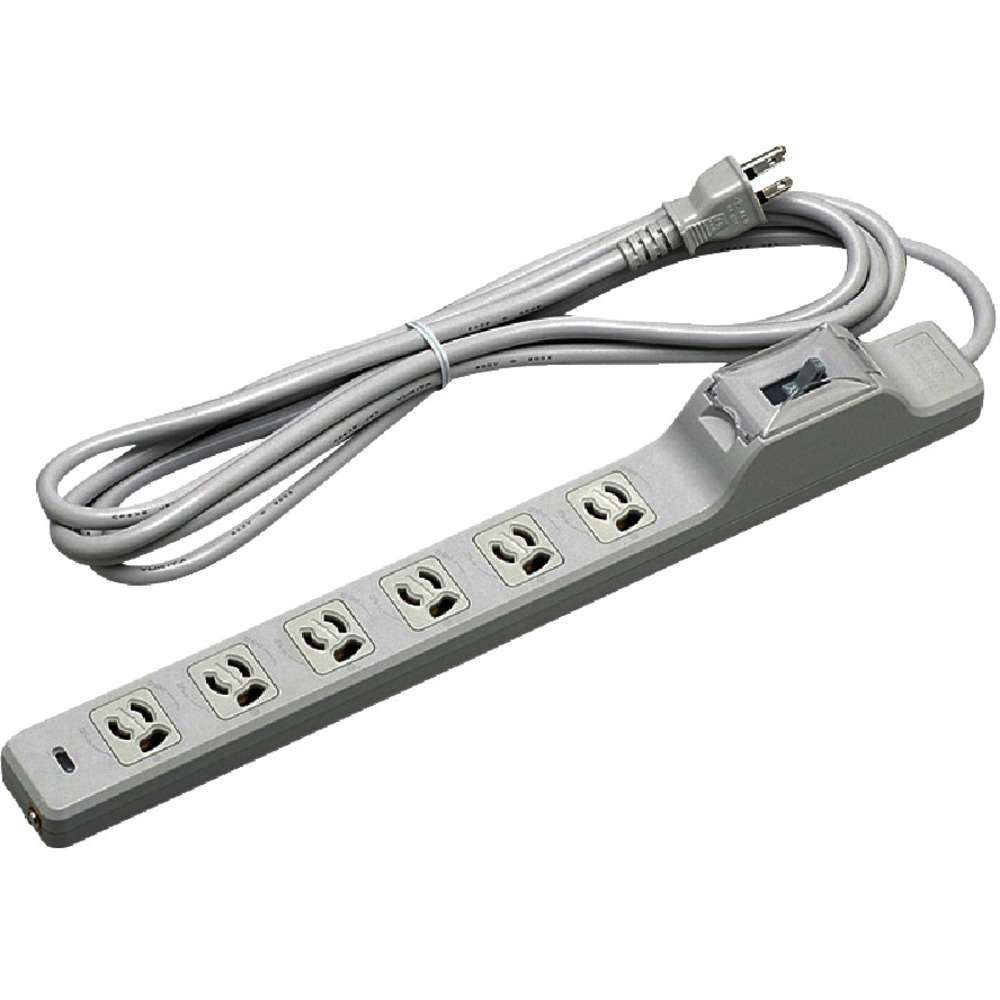 明工　１５Ａ漏電ブレーカ付ＯＡ用抜け止め接地タップ（６コ口）ＶＣＴＦ５ｍ　接地プラグ付　MR7634TJ5｜ものづくり本舗 店