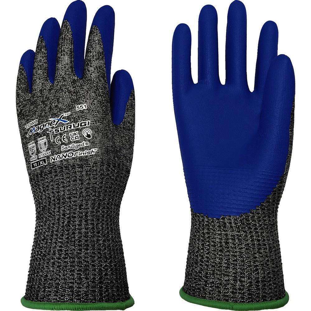 【製造会社直送T】 トワロン 耐切創グローブ ＭａｇｎｅＸＴＳＵＲＵＧＩ １０／ＸＬ （１２双入） 551-XL