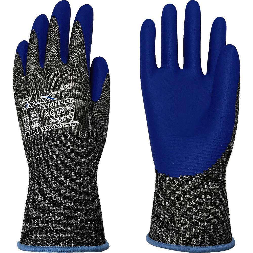 【製造会社直送T】 トワロン 耐切創グローブ ＭａｇｎｅＸＴＳＵＲＵＧＩ ７／Ｓ （１２双入） 551-S