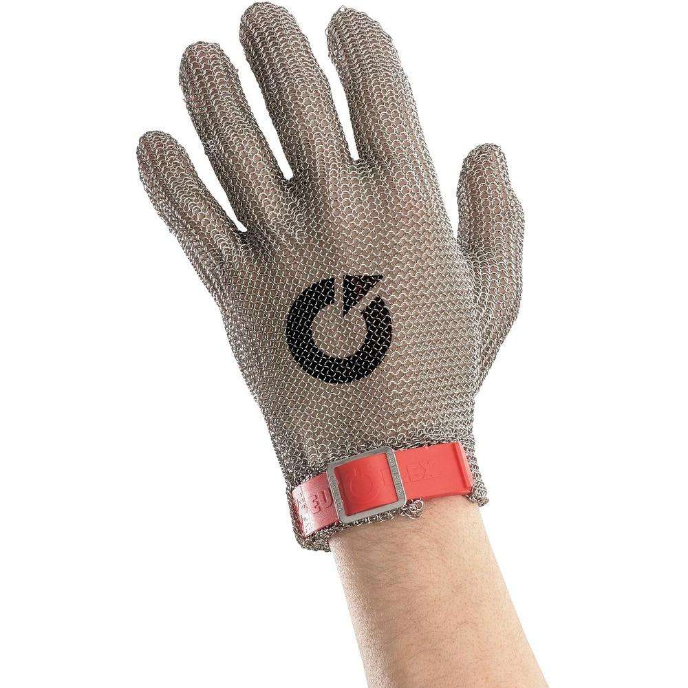 【製造会社直送T】 ＥＵＲＯＦＬＥＸ 突刺し押しとどめる 耐切創クサリグローブ コンフォート １枚 遊撃手Ｓ HC151