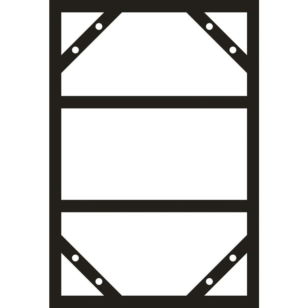 【製造業者直送T】 緑十字 横すべり一角（消防・危ない物目じるし用一こま） ＫＨＹ－３ＳＡ 明治山型（３００×６００粍用）・ 横型３連用 スチール写真製 055300