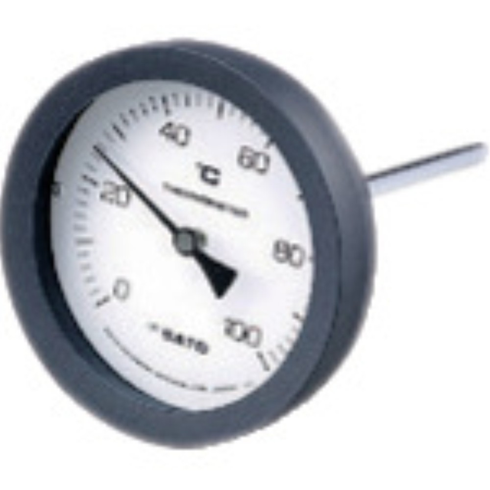 【製造会社直送T】 佐藤 バイメタル式体温計 ＢＭ－Ｔ－１００Ｐ ０～１００℃ １００Ｌ （２０８０－１４） BM-T-100P-5