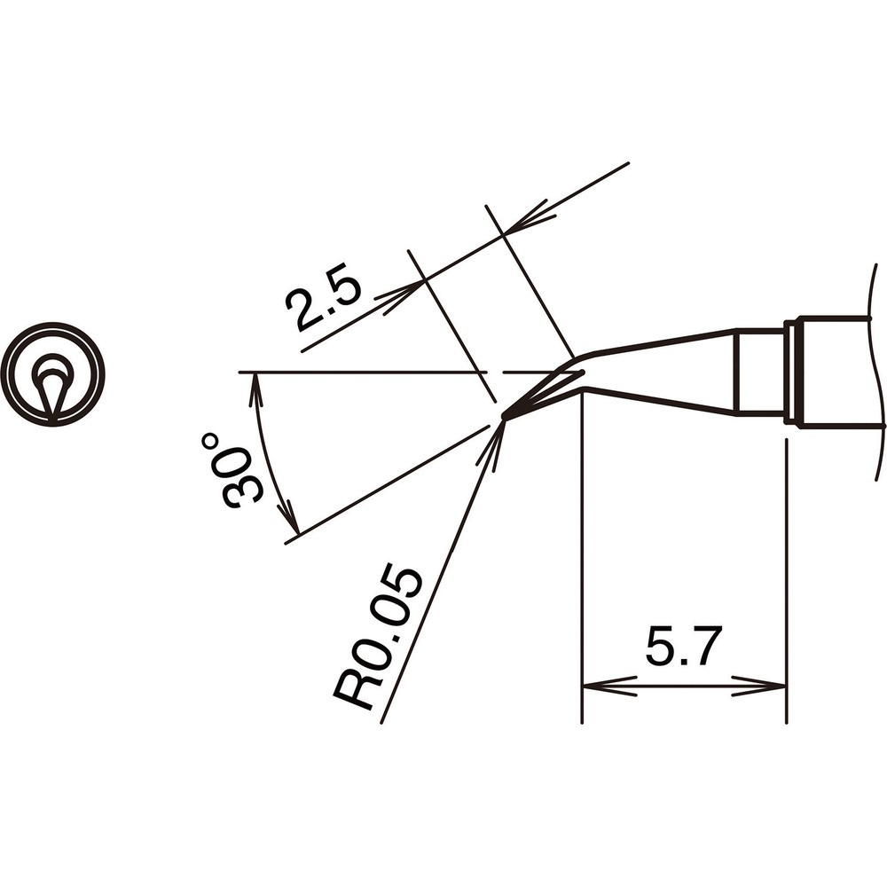 【製造会社直送T】 白光 こて先ＪＳ型 ４００℃ T38-02JS
