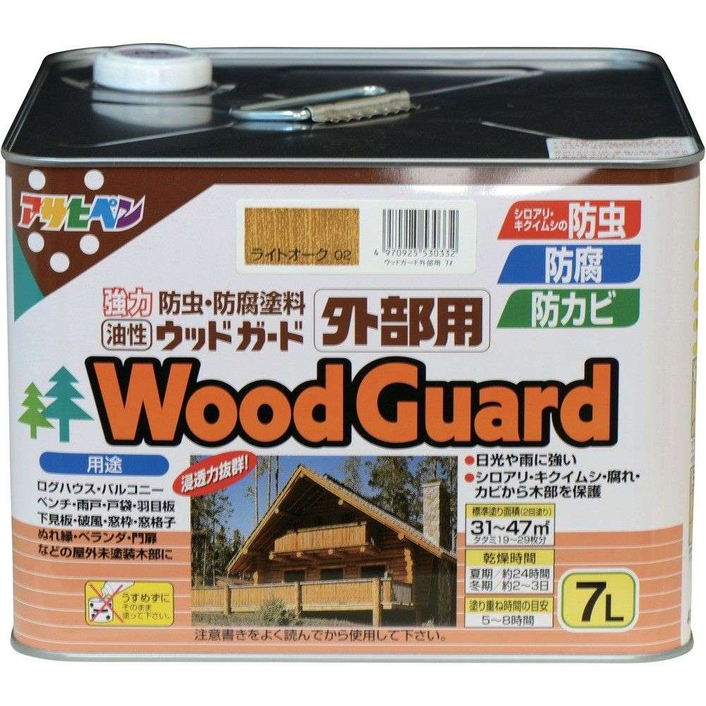 【製造業者直送T】 アサヒペン 白木かばい立て外の方用 ７Ｌ 点火装置オーク材 530332