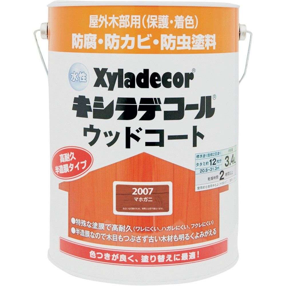 【製造会社直送T】 ＫＡＮＳＡＩ 水溶性ＸＤ白木厚地の外套Ｓ マホガニ ３．４Ｌ 00097670190000