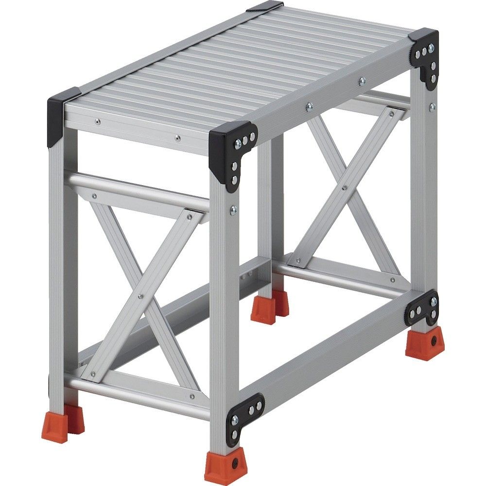 【製造会社直送T】 ＴＲＵＳＣＯ やり方用踏台 １段 高さ０．５ｍ 天板３００×６００ TSF-1365