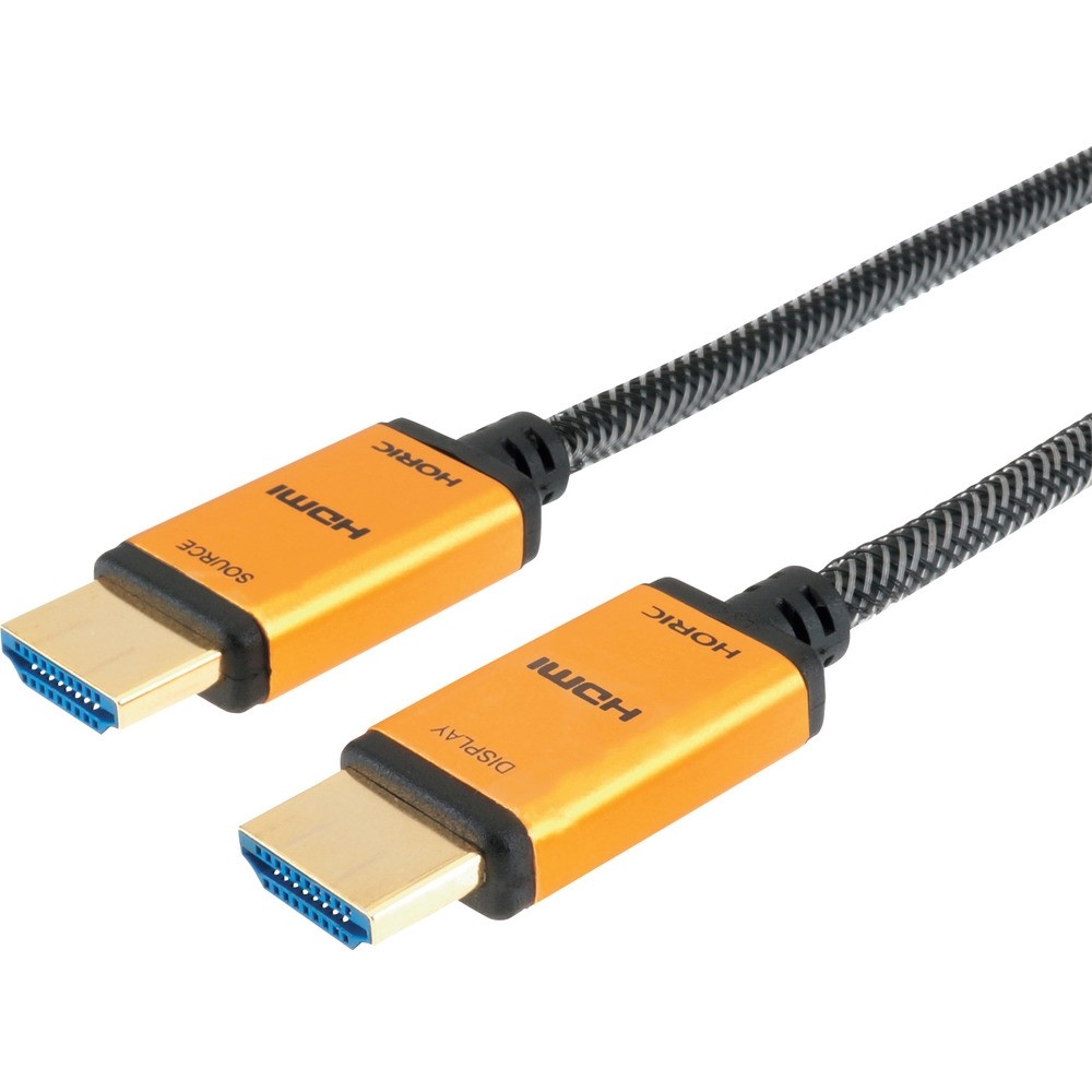 HORIC 光ファイバー HDMIケーブル 15m メッシュケーブル ゴールド HH150−536GM HH150-536GM|ものづくり本舗 店