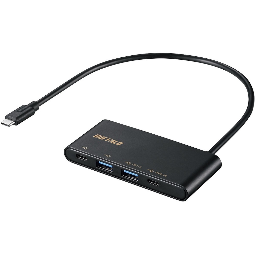 【製造会社直送T】 ＢＵＦＦＡＬＯ ＵＳＢ３．１Ｇｅｎ２二階建てバス力強さ４界面ＰＤ相応うこしき 黒いこと BSH4U500C1PBK