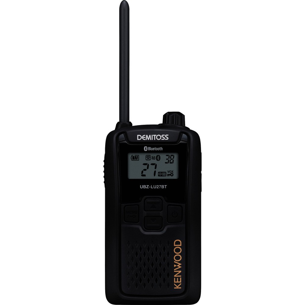 【製造会社直送T】 ＫＥＮＷＯＯＤ Ｂｌｕｅｔｏｏｔｈマイクロホン相応う一種独特小ワット数トランシーバー（代わり代わり・中継ぎ相応う） ＤＥＭＩＴＯＳＳ 黒いこと UBZ-LU27BT