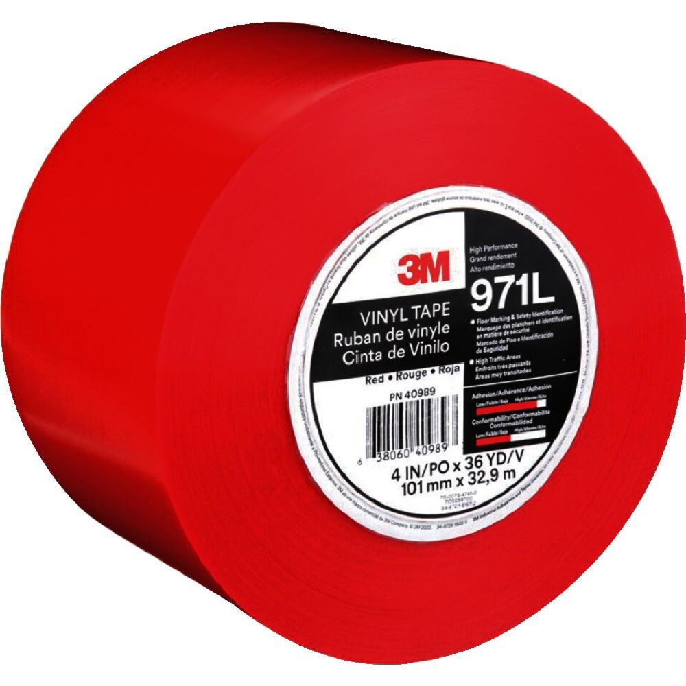 ３Ｍ　超高耐久ラインテープ　９７１Ｌ　赤　１０１．６ｍｍ&times;３２．９ｍ　971L RD 101X32｜ものづくり本舗 店