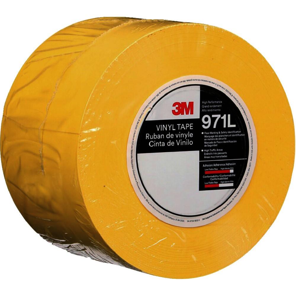 3M 超高耐久ラインテープ 971L 黄 101.6mm×32.9m 971L YL 101X32|ものづくり本舗 店