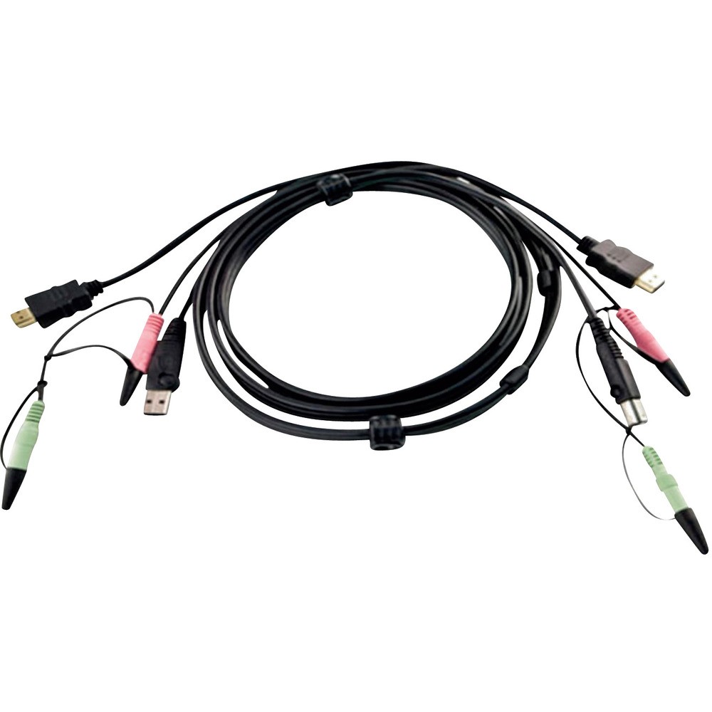 【製造業者直送T】 ＡＴＥＮ ＵＳＢ ＨＤＭＩ ＫＶＭ 有線テレビ １．８ｍ 2L-7D02UH