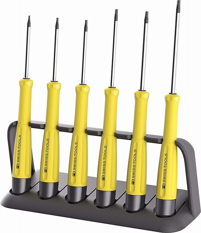 PBスイスツールズ スイスグリップ精密へクスローブ(トルクス)ドライバーセット ESDタイプ【スタンド付】8643ESD(PB SWISS TOOLS)