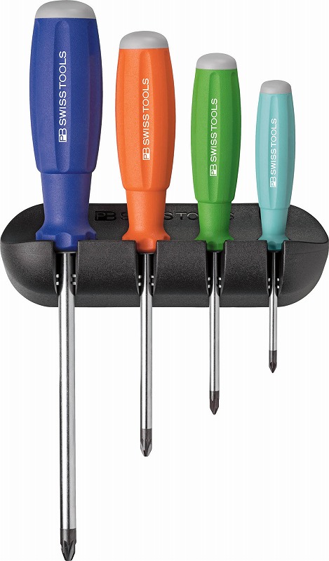 PBスイスツールズ スイスグリップポジドライバー4本セット レインボー 8243RB(PB SWISS TOOLS)