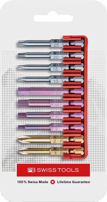 PBスイスツールズ 1/4”Hex段付きビットセット【10本組】 E6.700CN(PB SWISS TOOLS)