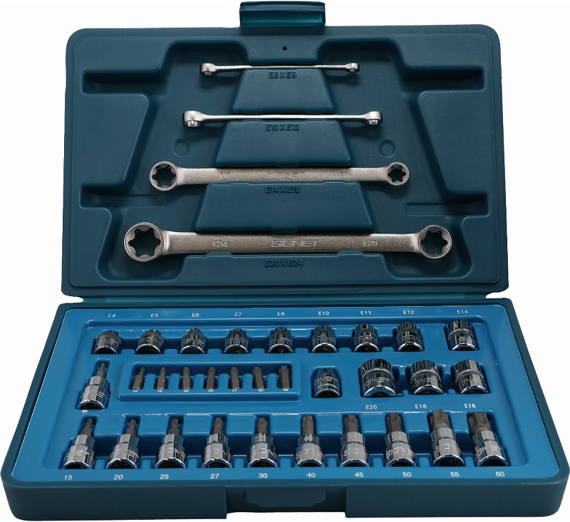 シグネット(SIGNET)\u003cBR\u003e3/8”DRへクスローブソケットセット\u003cBR\u003e12835 花・ガーデン・DIY-レンチ・スパナ