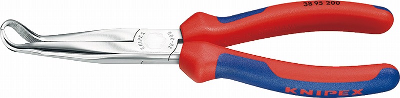 クニペックス(KNIPEX)\u003cBR\u003e力学的ペンチ200粍\u003cBR\u003e45°ベントヘッドクロムメッキ/コンフォート3895-200