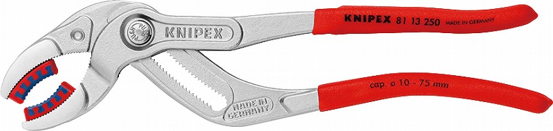 クニペックス(KNIPEX) パイププライヤー250m プラアゴ付 クロームメッキ 8113-250