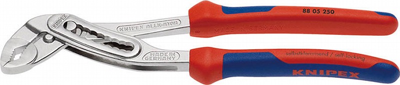 クニペックス(KNIPEX)\u003cBR\u003e アリゲーター ウォーターポンププライヤーコンフォート/クロームメッキ8805-250