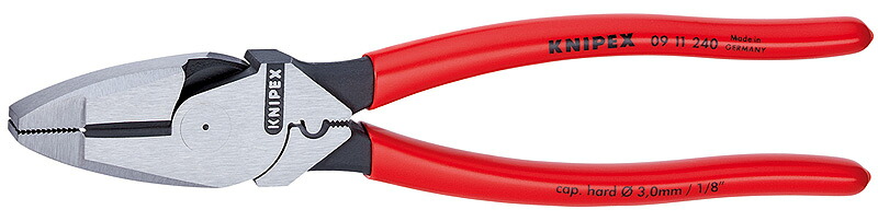クニペックス(KNIPEX)圧着付架線工事用強力型ペンチ240mm0911-240 911240｜プロツール　店