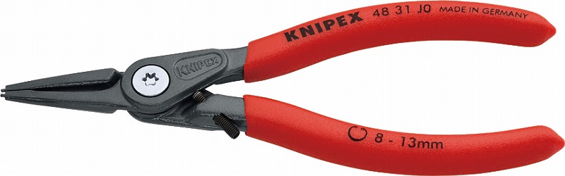 クニペックス(KNIPEX) 穴用精密スナップリングプライヤー8-13mm クロージングリミッター付 4831-J0 リング 取り外し