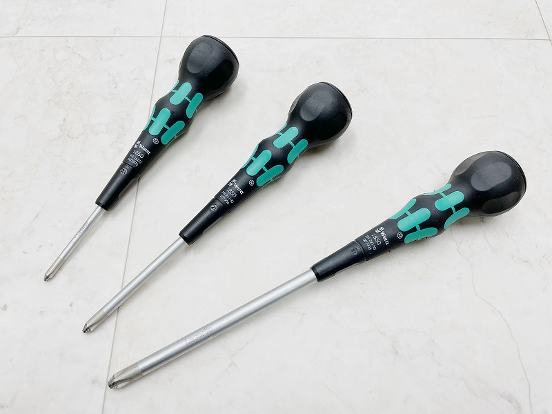 WERA レーザーチップ ボールグリッププラス/マイナスドライバー 7本組 WERA レーザーチップ ボールグリッププラス/マイナスドライバー