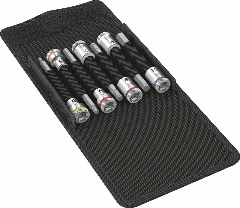 Wera3/8”(Hex-Plus)ビットソケットセット【7点】保持機能付003180|プロツール 店