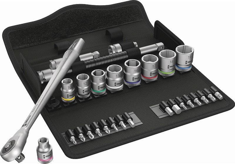 Wera<br>3/8”DRサイクロップメタルラチェットソケットレンチセット 8100SB7<br>004047